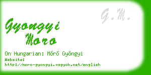 gyongyi moro business card