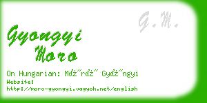 gyongyi moro business card